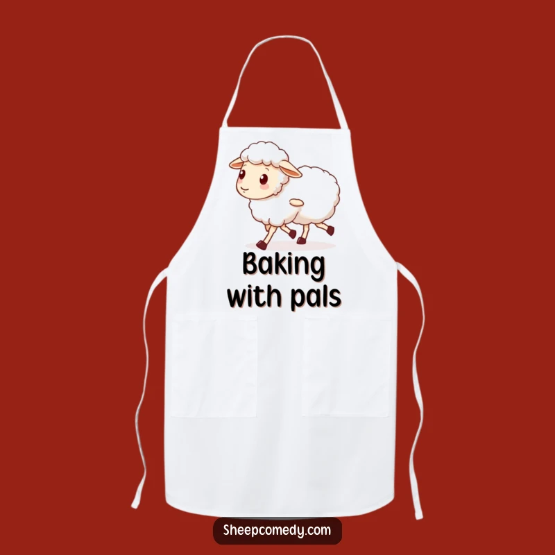 Funny Sheep Friend Apron: Wobbly Legs, Cook with Support