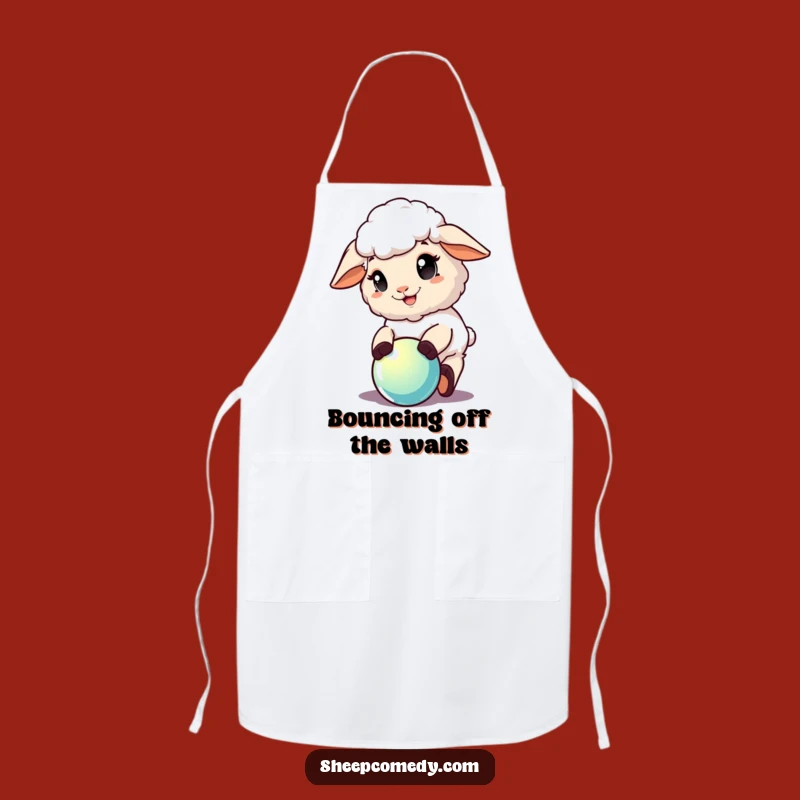 Funny Sheep Playtime Apron: Cheerful Sheep Kitchenwear, Hilarious Funny Gift for Cooks