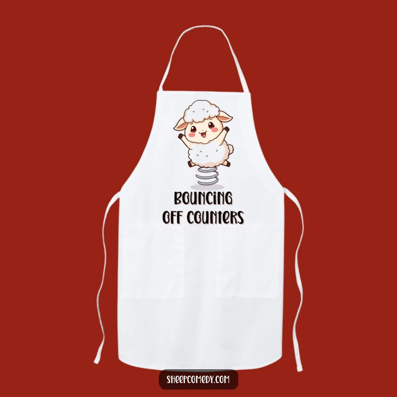 Funny Bouncing Sheep Apron: Cook with a Spring in Your Step