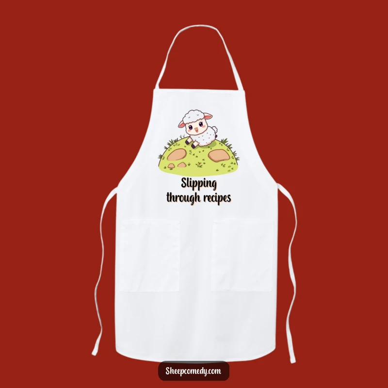 Funny Sheep Hill Slide Apron: Hilarious Cooking Fun for Joyful Cooks