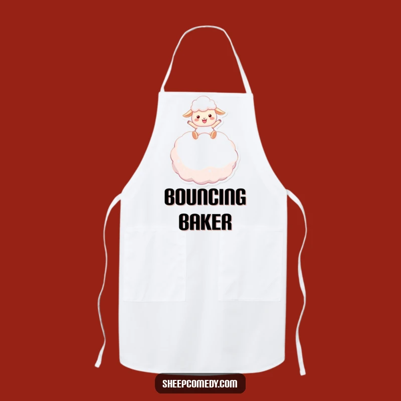 Funny Sheep Marshmallow Bounce Apron: Chef Sheep's Sweet Baking Gift
