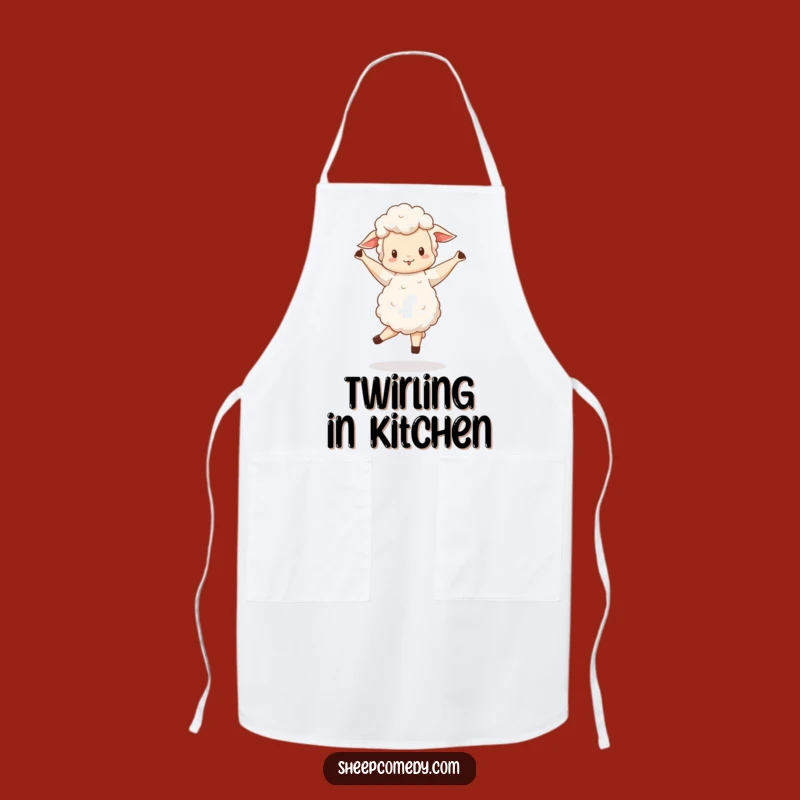 Funny Sheep Pirouette Apron - Kitchen Dance Wear for Happy Chefs
