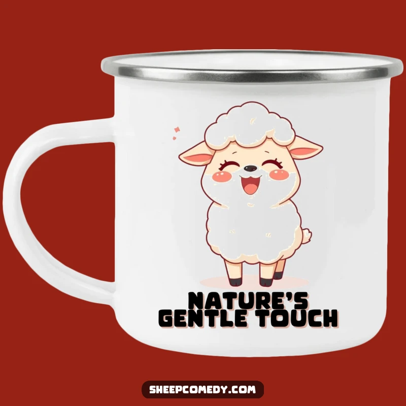 Funny Outdoor Sheep Mug: Tickled Breeze Camping Fun and Laughter