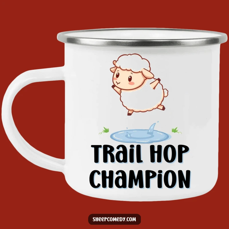 Funny Sheep Adventure Mug - Conquer Trails with Determination