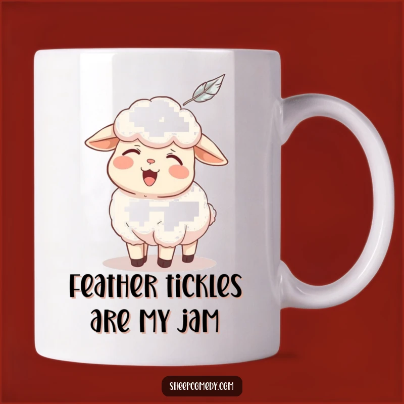 Funny Sheep Tickle Mug: Adorable Giggling Sheep, Perfect Humorous Gift for Sheep Lovers
