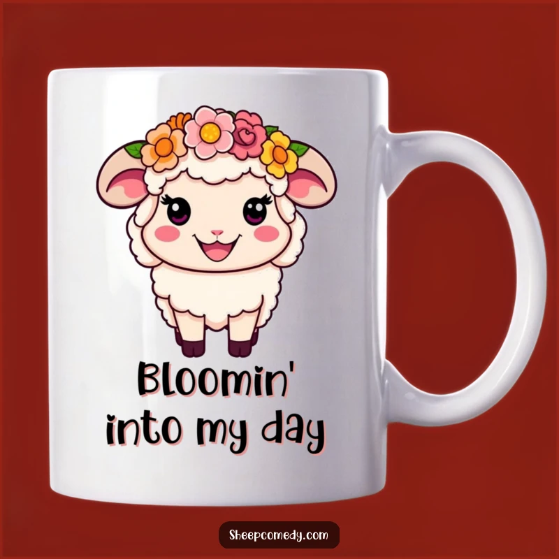 Funny Flower Crown Sheep Mug: A Hilarious Gift for Happy Souls