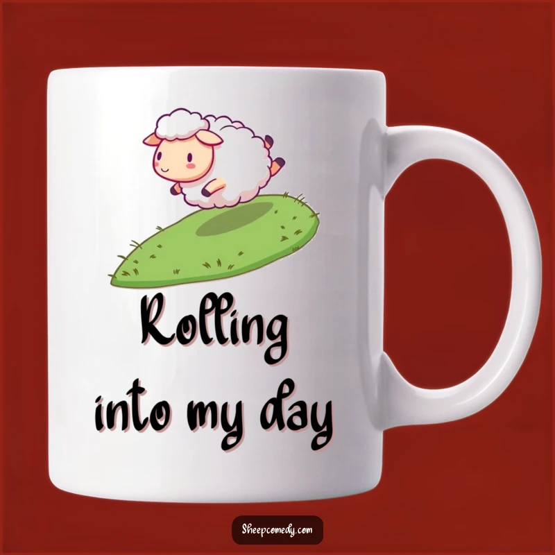 Funny Rolling Sheep Mug: Hilarious Energetic Gift for Sheep Enthusiasts