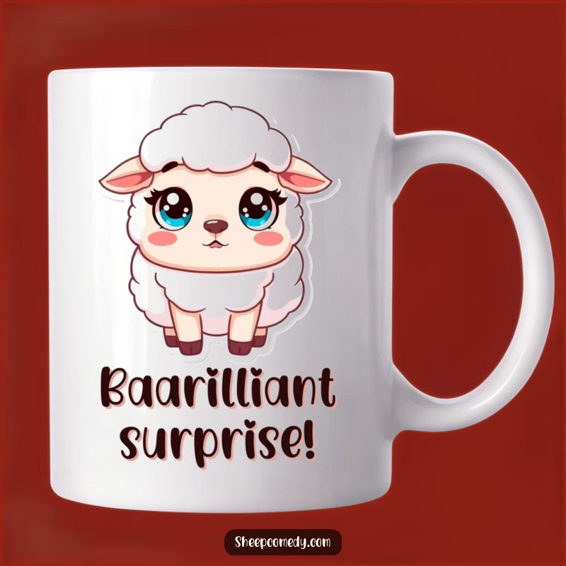 Funny Sheep Surprise Mug: Innocent Dog Reaction, Perfect Shocked Funny Gift