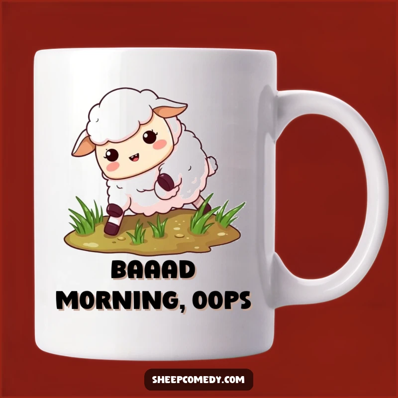 Funny Slipping Sheep Mug: Hilarious Gift for Clumsy Friends & Sheep Lovers