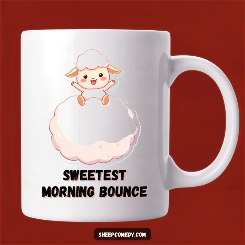 Funny Sheep Marshmallow Bounce Mug: Adorable Sheep's Comfy Dream Gift