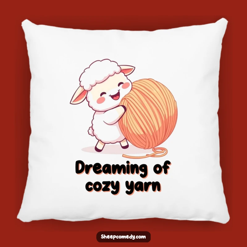 Funny Sheep Yarn Ball Butting Pillow: Comfy & Hilarious Accent