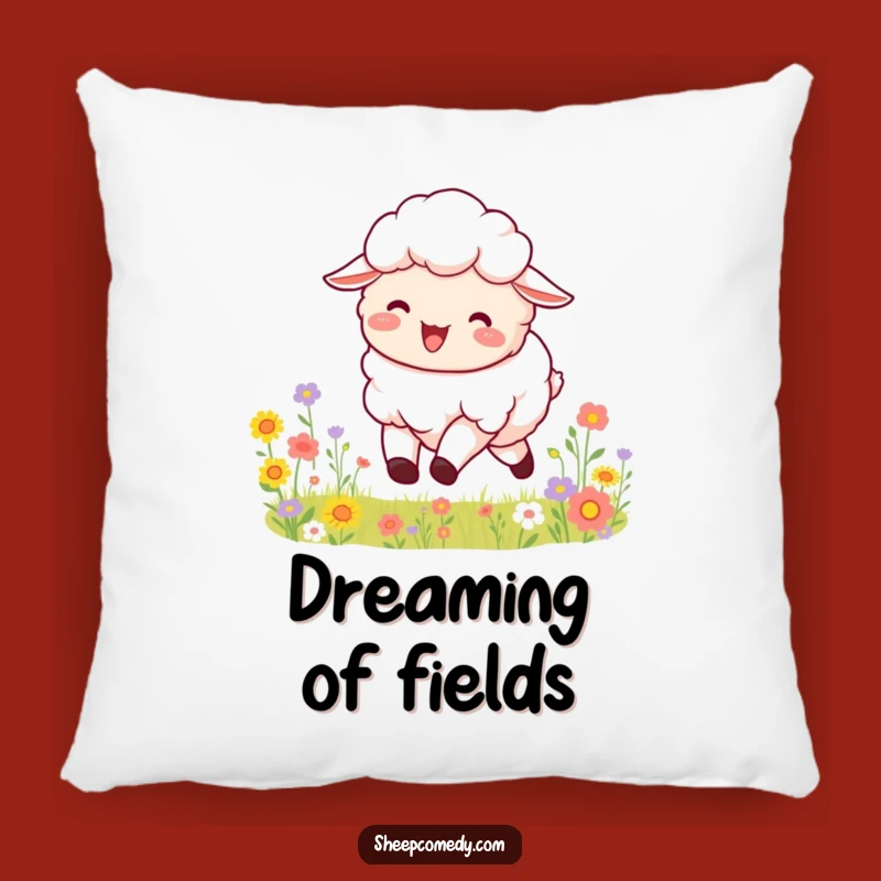 Funny Sheep Flower Pillow: Cozy Comfort, Joyful Scene, Perfect Funny Gift