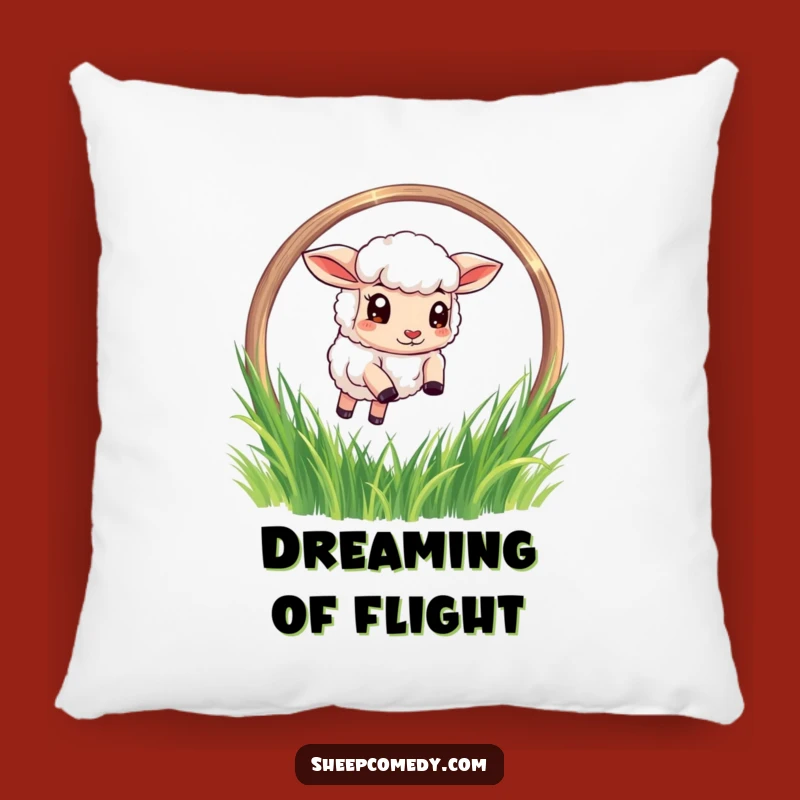 Funny Sheep Leaping Hoop Pillow - Comfy & Hilarious Farm Accent