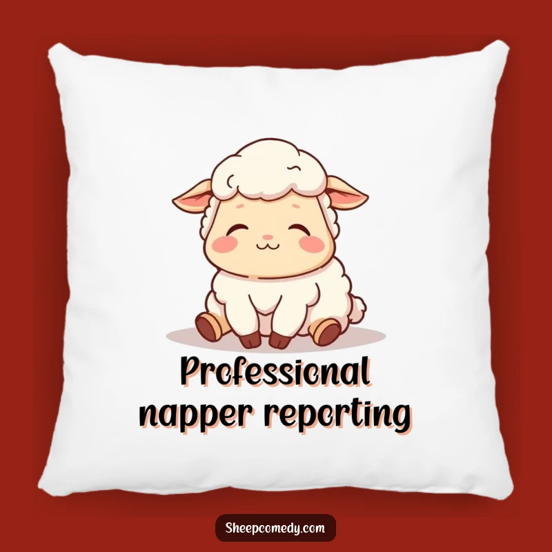 Funny Sheep Nap Pillow: Contented Sighs, Cozy Comfort Gift