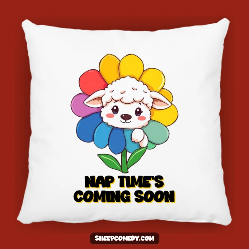 Funny Sheep Peeking Flower Pillow: Cozy Comfort & Hilarious Home Decor