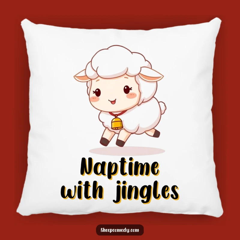 Funny Sheep Pillow: Cozy Comfort with a Joyful Skipping Sheep Design