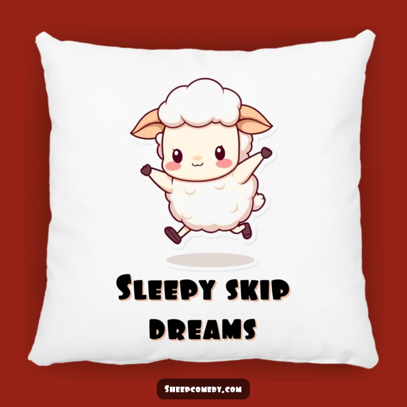 Soft Sheep Skip Pillow: Snuggle Up with Funny Bounces!