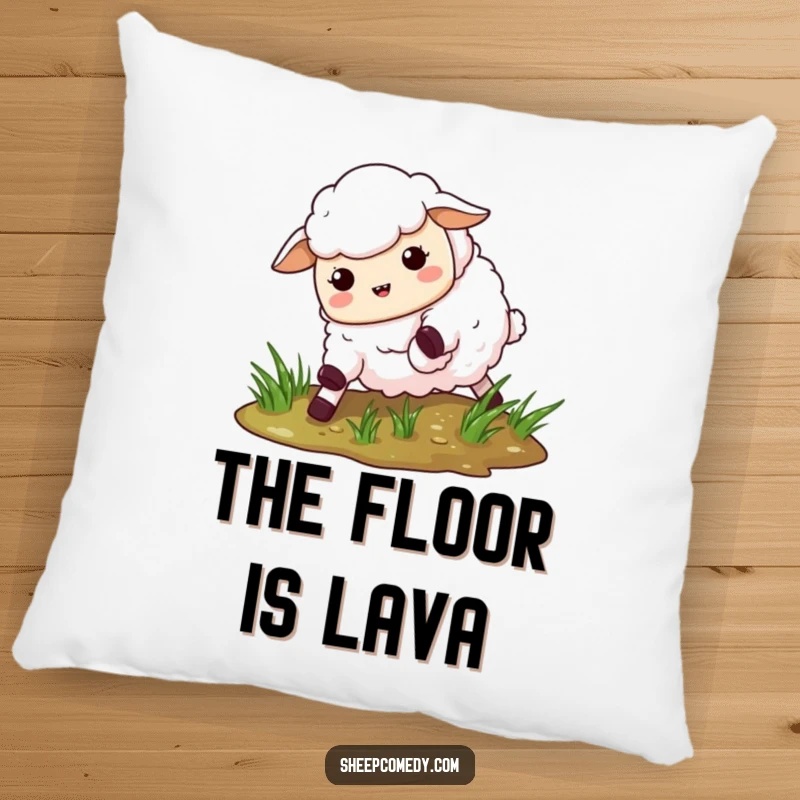 Funny Slipping Sheep Pillow: A soft pillow depicting a sheep hilariously slipping on a patch of wet grass.