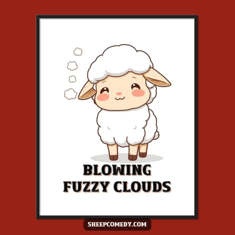 Peaceful Sheep Mist Digital Art: Instant Funny Calm!