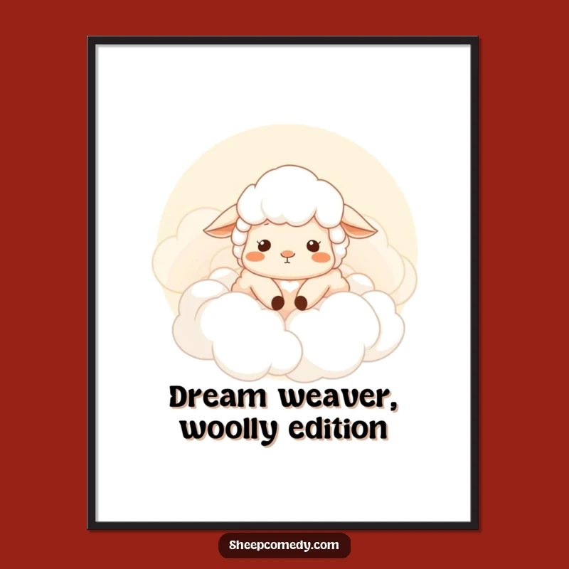 Funny Sheep Cloud Digital Art: Instant Dreamy Bliss for Your Walls!