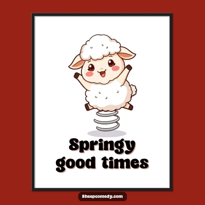 Funny Bouncing Sheep Digital Art: Instant Cheer for Your Walls