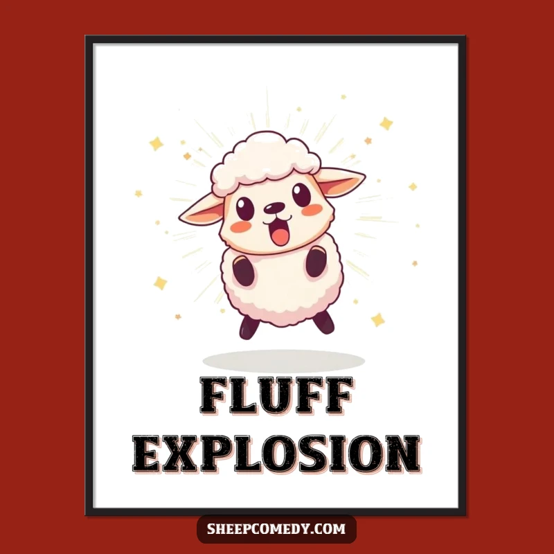 Funny Sheep Surprise Digital Art: Instant Hilarious Wall Decor