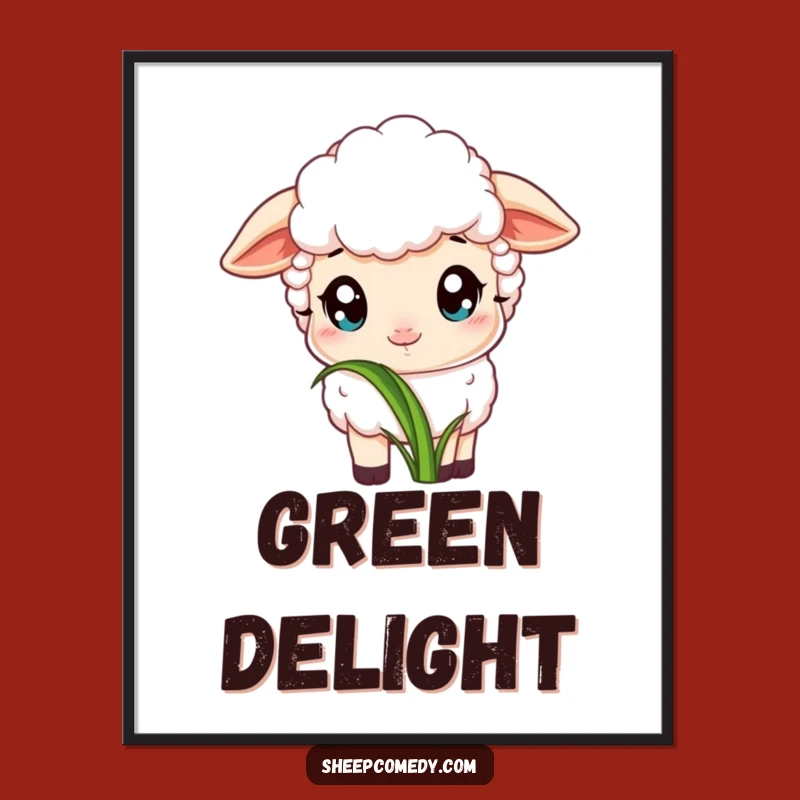 Funny Sheep Grass Digital Print: Instant Peaceful Art, Perfect Printable Funny Gift