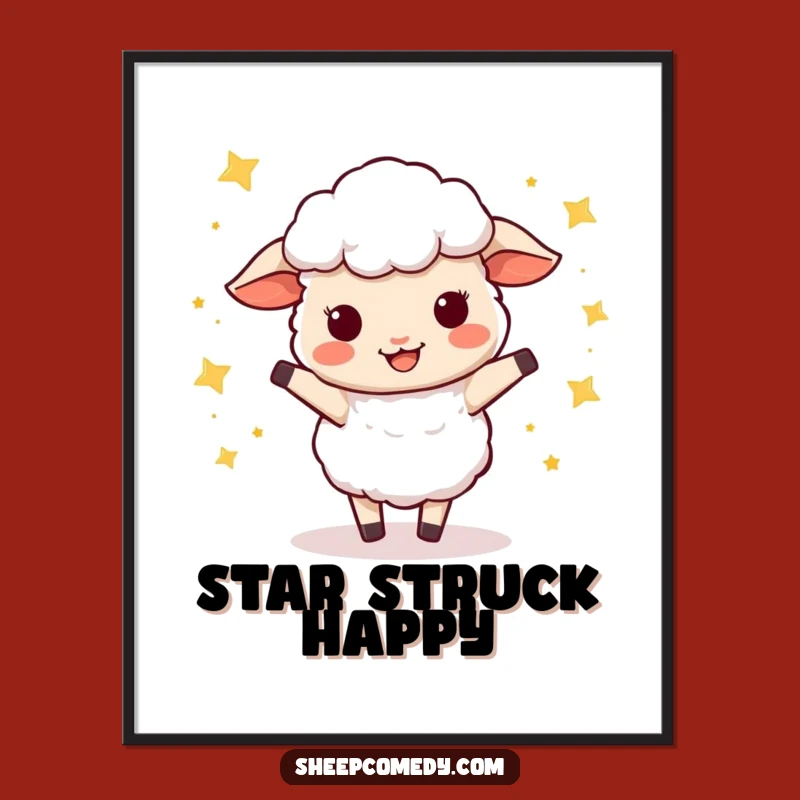 Funny Wiggle Dance Sheep Digital Art: Joyful Sheep Print, Perfect Funny Gift for Instant Decor