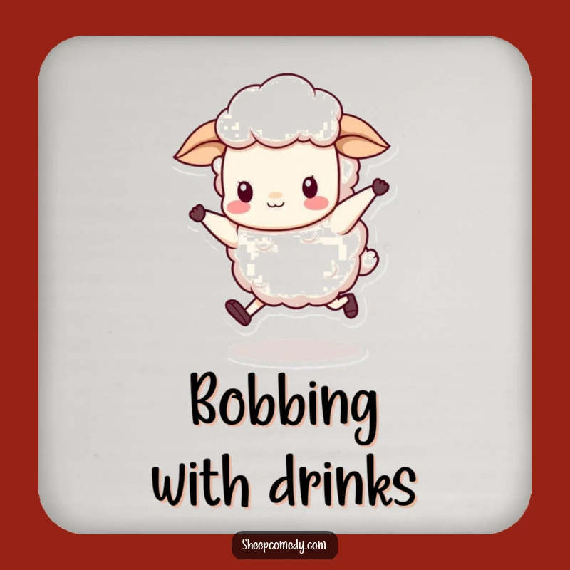 Funny Sheep Skip Coasters: Protect Surfaces with a Bounce!