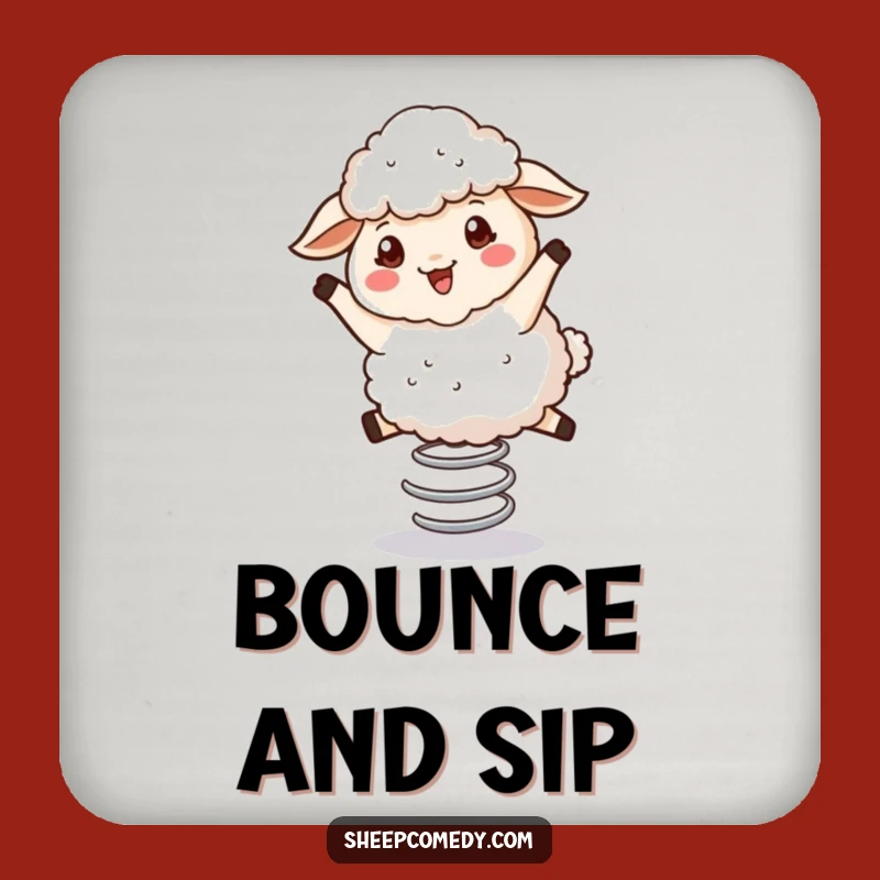 Funny Bouncing Sheep Coasters: Keep Surfaces Safe with Humor