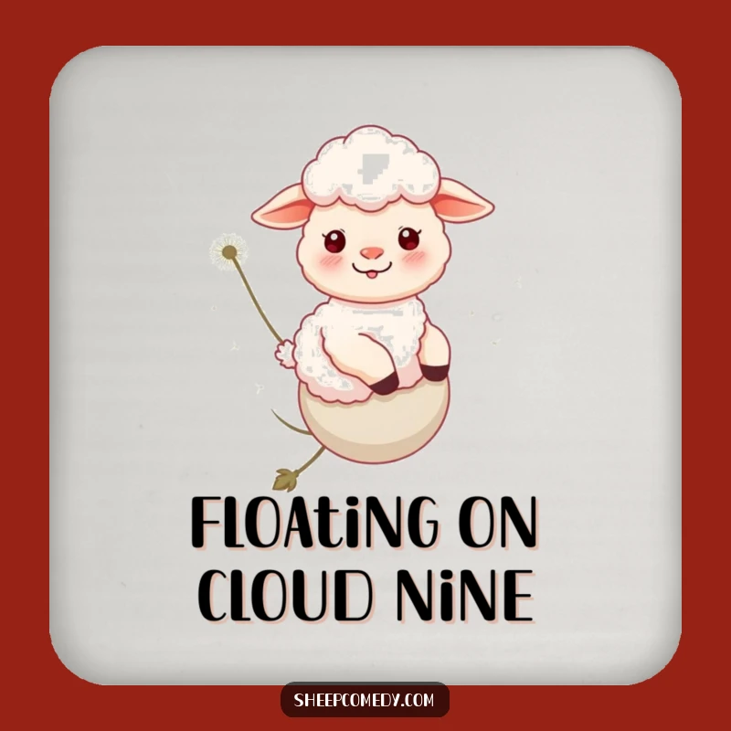 Funny Sheep Dandelion Ride Coaster: Protect Surfaces with Whimsy