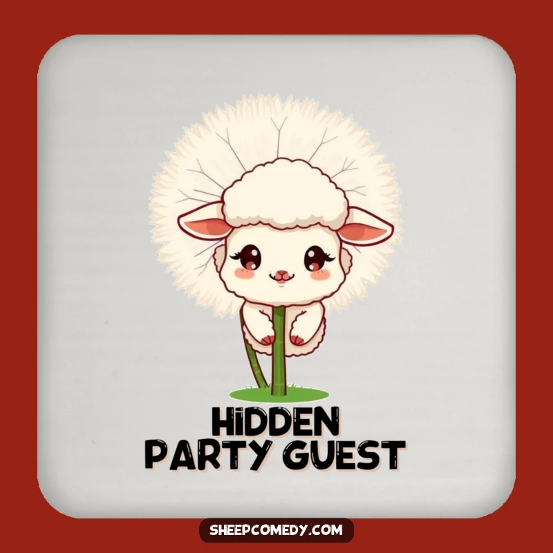 Funny Sheep Dandelion Coasters (Set of 4) - Protect Tables with Whimsy