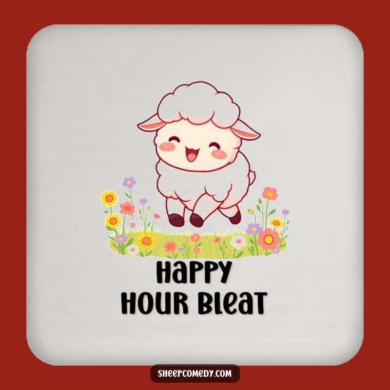 Funny Sheep Flower Coasters: Protect Surfaces with Joy, Quirky Funny Gift Set