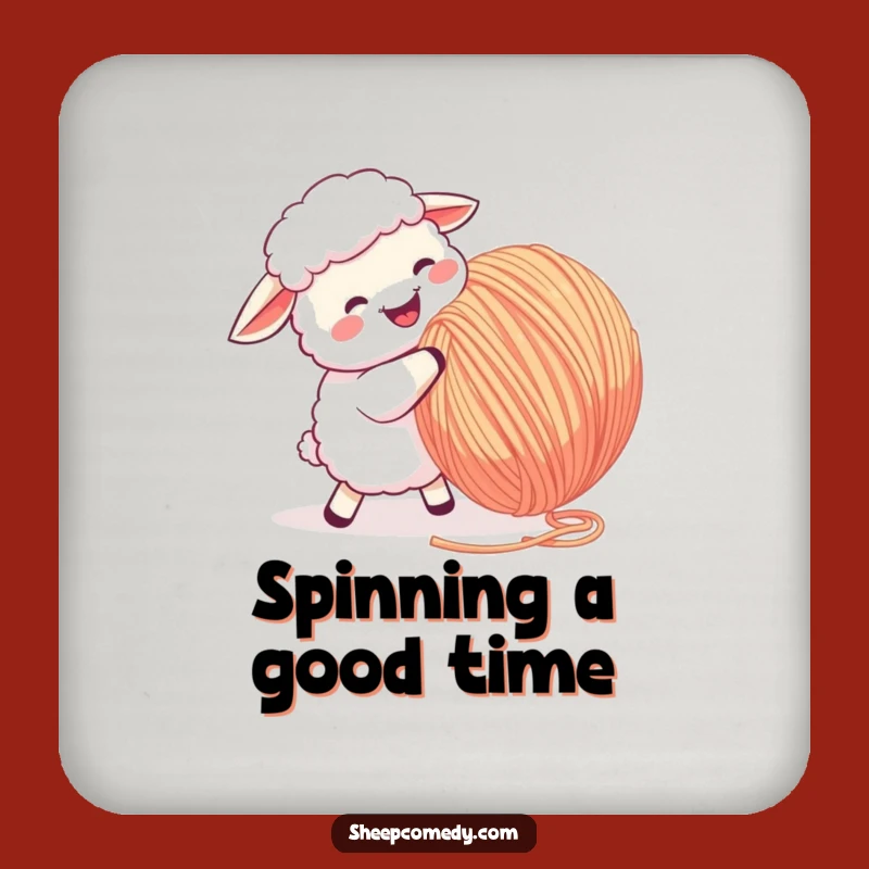 Funny Sheep Yarn Ball Butting Coaster: Protect Surfaces with Playful Charm