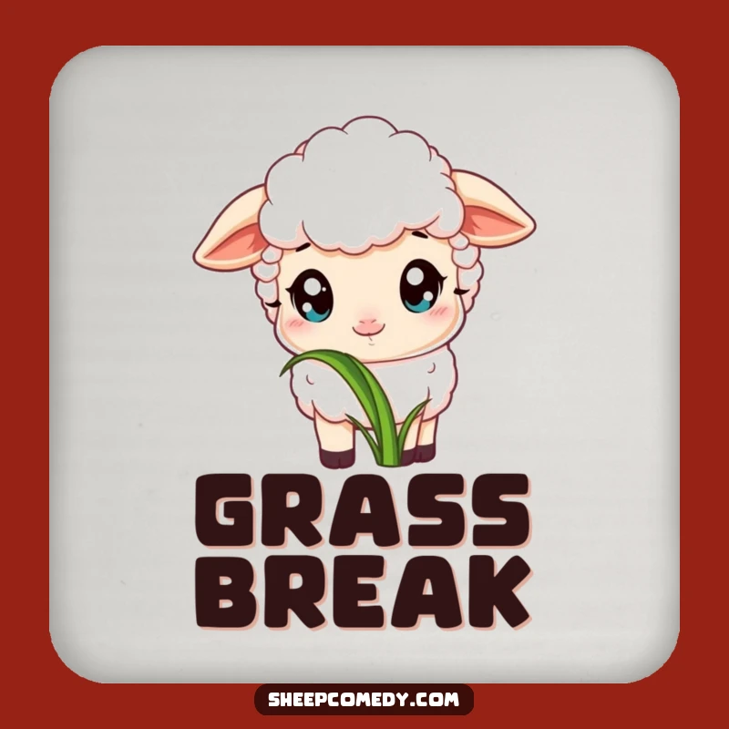 Funny Sheep Grass Coasters: Protect Surfaces Serenely, Quirky Funny Gift Set