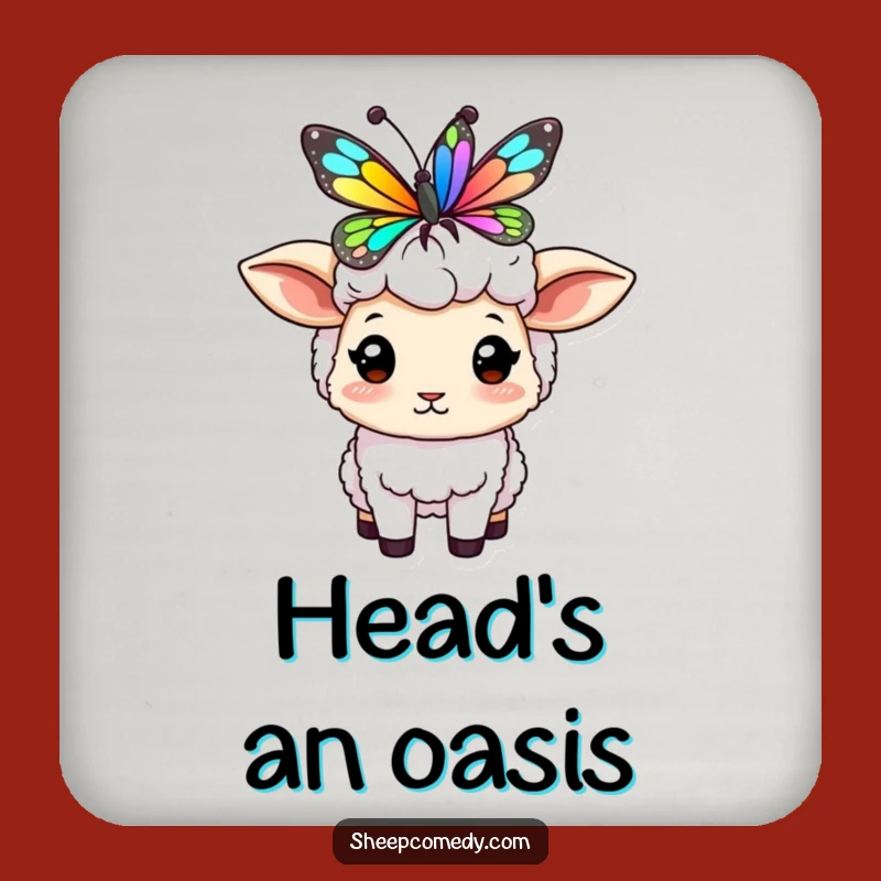 Funny Sheep Butterfly Coaster: Protect Surfaces with Delicate Humor