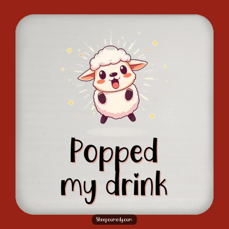 Funny Sheep Pom-Pom Coaster: Hilarious Surface Protection with a Surprise