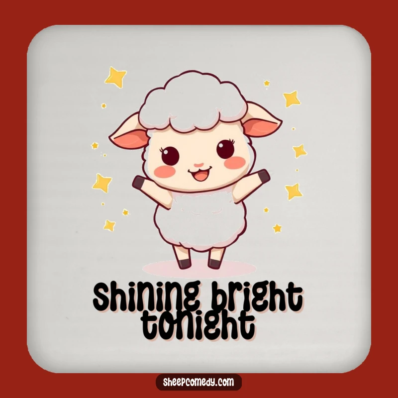 Funny Wiggle Dance Sheep Drink Coaster: Protect Surfaces with Sheep Humor, Novelty Funny Gift