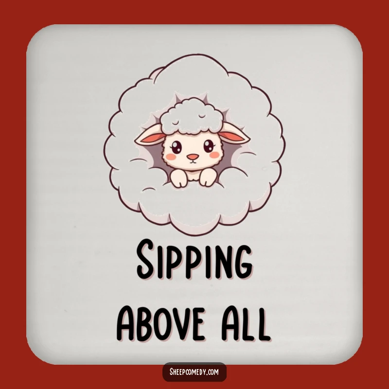 Funny Cloud Sheep Coasters: Protect Surfaces with Dreamy Fun