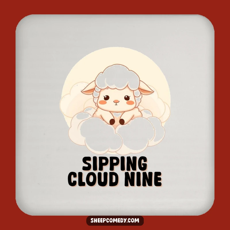 Funny Sheep Cloud Coaster: Protect Surfaces with Dreamy Charm!