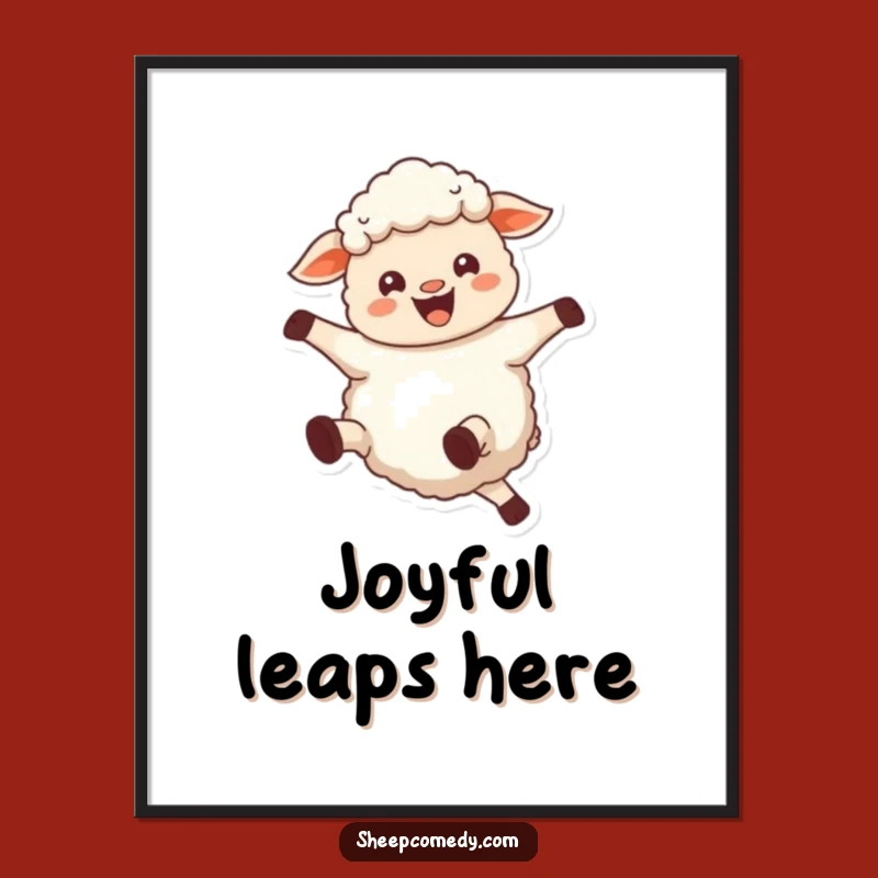 Funny Joyful Sheep Poster - Decorate Your Space with Ecstasy