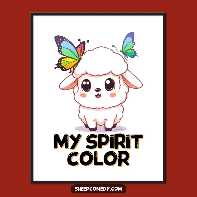 Funny Surprised Sheep Poster: Bring Wonder to Your Walls with Hare's Art