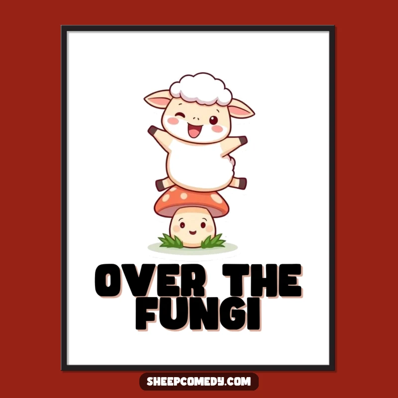 Funny Leaping Sheep Poster: Bring Magical Joy to Your Walls