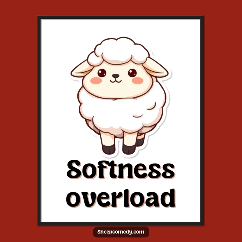 Peaceful Sheep Poster: Funny Calm for Your Walls!