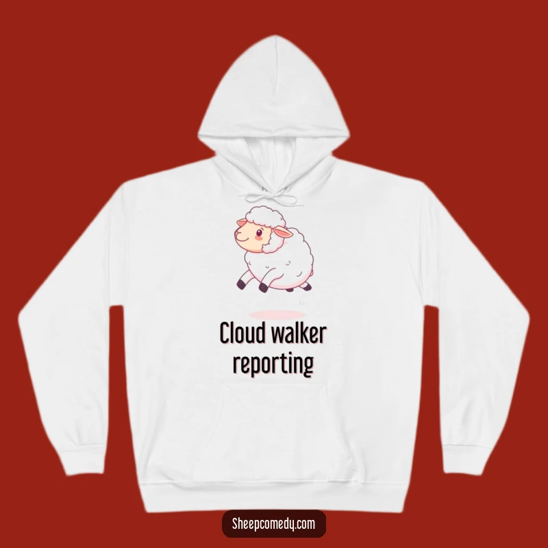 Cozy Funny Kawaii Sheep Hoodie, Fluffy Wool Bounce Design, Great Funny Gift