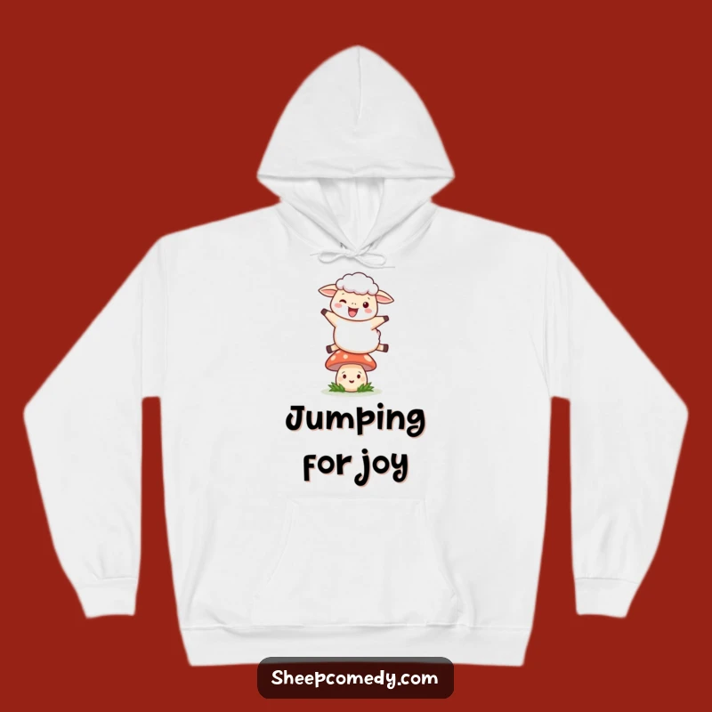 Cozy Funny Leaping Sheep Hoodie: Snuggle Up with Forest Fun
