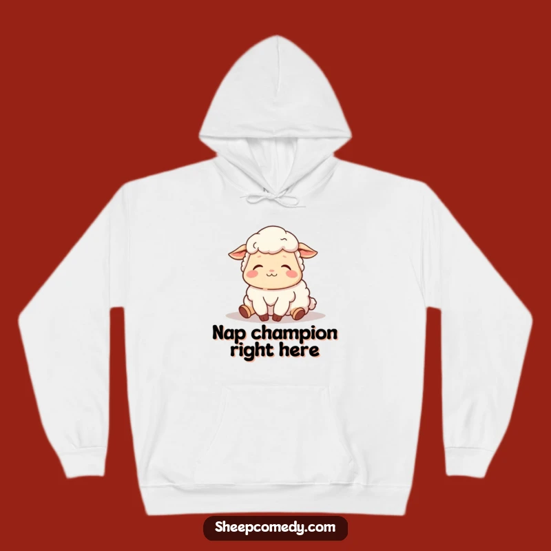 Cozy Funny Sheep Nap Hoodie: Contented Sighs, Warm Funny Gift