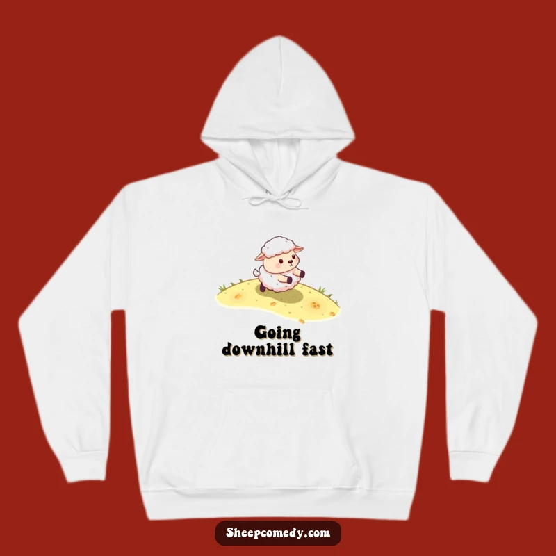 Cozy Funny Sheep Rolling Hoodie: Energetic Sheep Comfort, Fun Outdoor Gift
