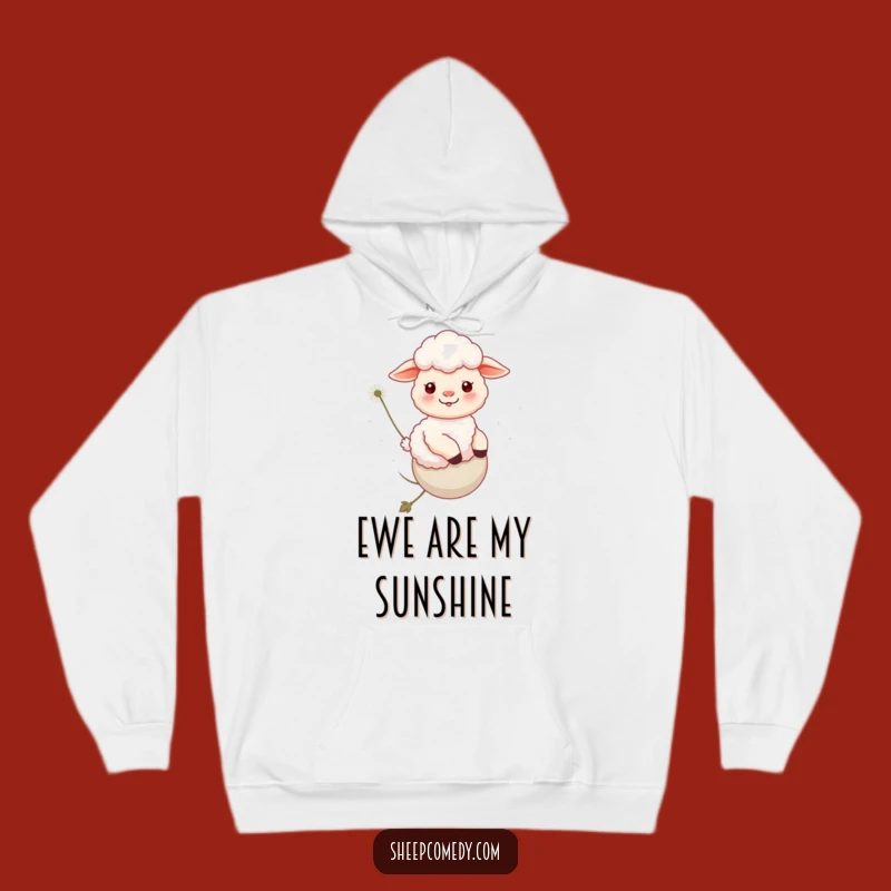 Funny Sheep Dandelion Ride Hoodie: Cozy & Hilarious Outerwear
