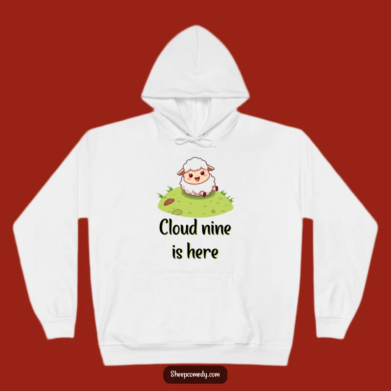 Funny Sheep Hoodie: Fluffy Character Rolling Down Hill, Cozy & Hilarious Gift